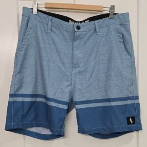 Men's Hybrid Shorts in Light and Dark Blue